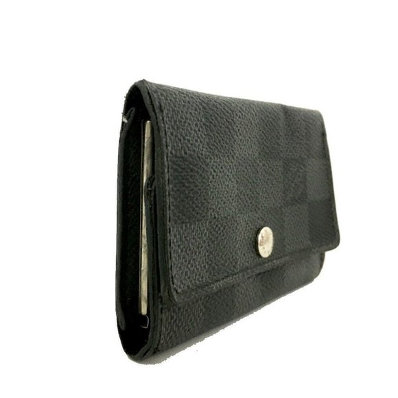 701167N Louis Vuitton Key Case Multicles 6 Ring Black Damier - Picture 3 of 9